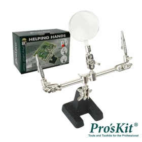 Suporte Articulado C/ Lupa E Pinças Crocodilo Proskit