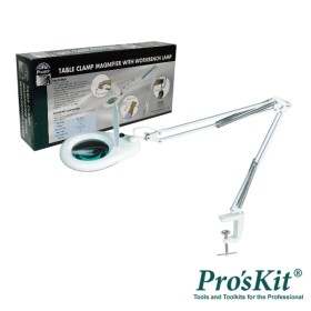 Candeeiro C/ Lupa Bancada 5 Dioptrias 22W Proskit