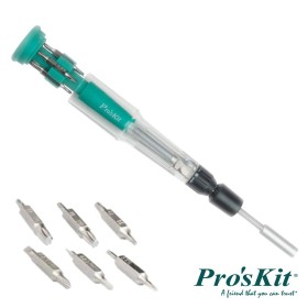 Conjunto De Chave Roquete C/ 6 Bits Duplos 155Mm Proskit