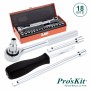 Conjunto De Chave Roquete C/ 18 Bits E Extensor Proskit