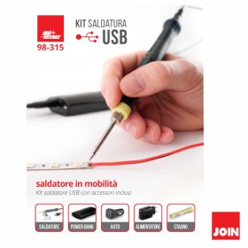 Kit Soldadura Usb Ferro 8W Solda/Alimentador/Powerbank