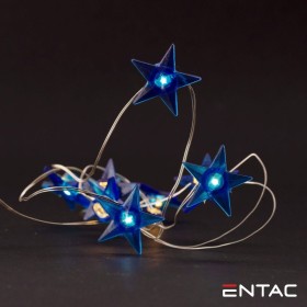 Grinalda 10 Leds Estrela Arame 2Xaa 1M Entac