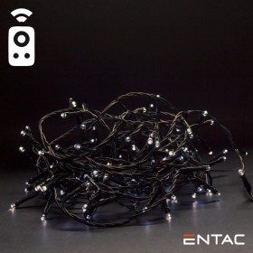 Grinalda 50 Leds 3000K Comando Ir 3Xaa 5Mt