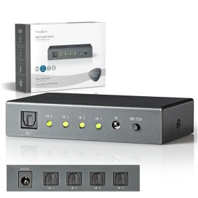 Comutador De Áudio 4 Vias Nedis