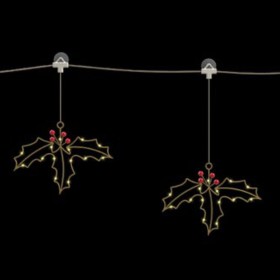 Luz Natal 3 Figuras C/ Ventosa 45 Led A Pilhas 90X30Cm