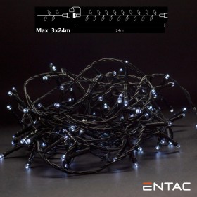 Grinalda 240 Leds 6400K 24M S/ Alimentador Entac