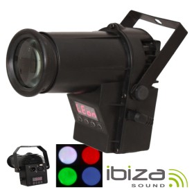 Projetor Luz C/ Led Rgbw 10W Spot Dmx Mic Ibiza