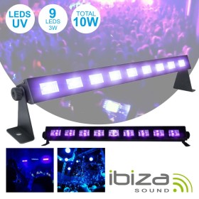 Barra Leds Uv C/ 9 Leds Uv 3W E Suporte Ibiza