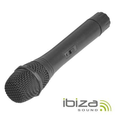Microfone S/ Fios P/ Colunas Port Uhf 863Mhz Ibiza