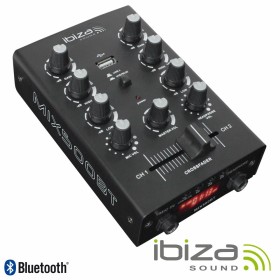 Mesa De Mistura 2 Canais Rec Bluetooth Ibiza