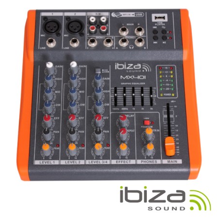 Mesa De Mistura 4 Canais 3 Entradas Phantom Usb/Rec Ibiza