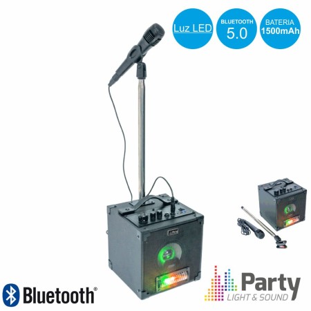 Conjunto Coluna C/Bluetooth E Microfone C/Suporte Party