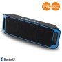 Coluna Bluetooth Portátil 2X3W Usb/Fm/Sd Preto-Azul