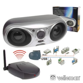 Coluna S/Fios P/ Pc E Mp3 Usb/Rca 2X2Wmáx Velleman