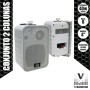 Conjunto De 2 Colunas Abs 4" 60W Brancas Vsound