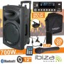 Coluna Amplificada 12" 700W Usb/Bt/Sd/Bat Uhf Preta Ibiza