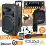 Coluna Amplificada 15" 800W Usb/Bt/Sd/Bat Uhf Preta Ibiza