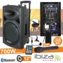 Coluna Amplificada 12" 700W Usb/Bt/Sd/Bat Vhf Preta Ibiza