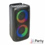 Coluna Amplificada 2X3" Usb/Sd/Aux/Fm/Bt Led Party