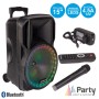 Coluna Amplificada 15" Usb/Fm/Bt/Sd/Bat Vhf Preta 800W Party