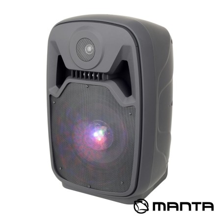 Coluna Amplificada 8" Usb/Bt/Sd/Aux/Fm Rgb Manta