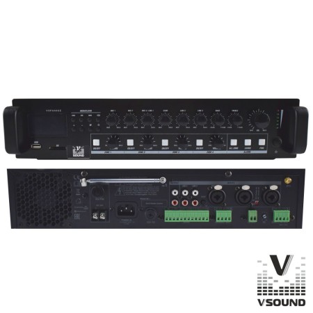 Amplificador Pa 12/230V 3 Entradas 60W Mp3/Usb/Sd/Bt