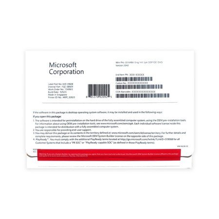 Microsoft Windows 10 Pro - Inclui Licença COA e DVD em Envelope Selado