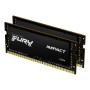 Memória ram ddr4 16gb 2x8gb kingston - 3200mhz - pc4 - 25600 - fury impact - cl20 - 1.2v - sodimm