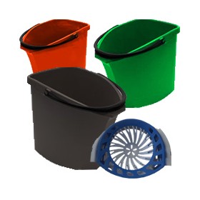 Balde Oval 16 Lt c/escorredor Verde