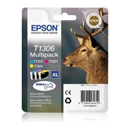 Epson T1306 Pack3 (C13T13064012) Tinteiro ORIGINAL 3 Cores