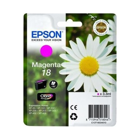 Epson Nº18 (C13T18034012) Tinteiro ORIGINAL Magenta