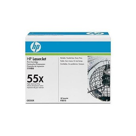 HP 55X (CE255X) Toner ORIGINAL Preto