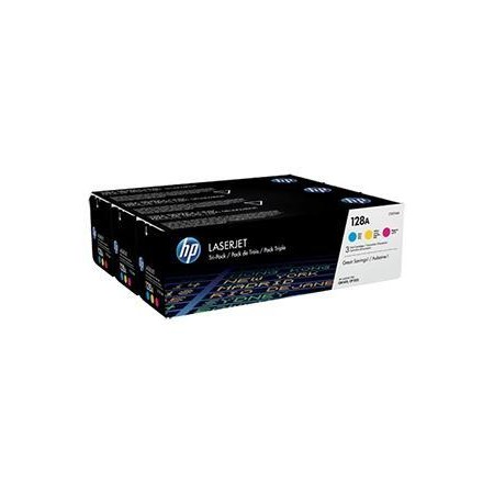 HP 128A Pack3 (CF371AM) Toner ORIGINAL 3 Cores