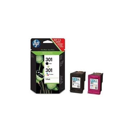 HP Nº301 (BK/COL) Pack (N9J72AE) Tinteiro ORIGINAL 4 Cores