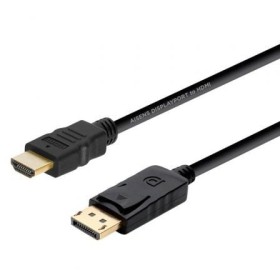Cabo Displayport Aisens A125-0364/ Displayport Macho - HDMI Macho/ 2m/ Preto Cabo Displayport Aisens A125-0364/ Displayport Macho - HDMI Macho/ 2m/ Preto