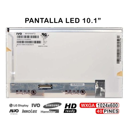 Ecrã 10.1 Polegadas LED Claa101Nb01 LP101Wh1