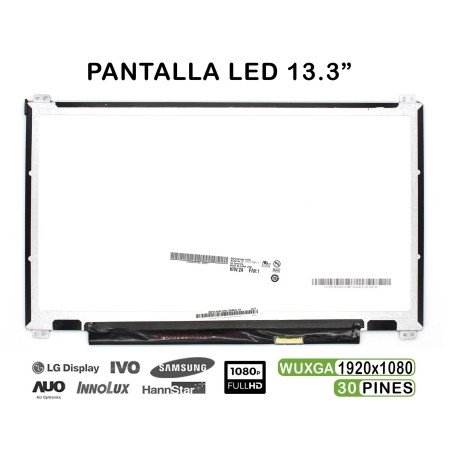 Ecrã LED de 13.3" para Portatil B133Htn01.1 FHD 30 Pines