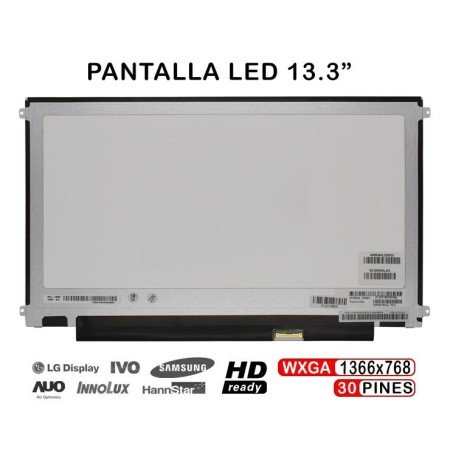 Ecrã LED de 13.3" para Portatil HP LP133Wh2(Sp)(B3)