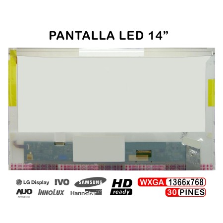 Ecrã LED de 14" para Portatil LTN140At05-102 30 Pines