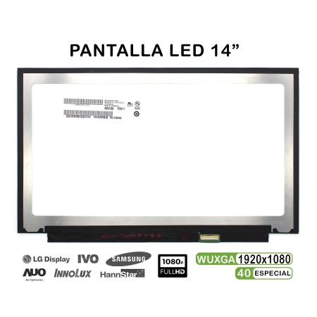 Ecrã LED Tátil de 14" para Portatil B140Hak02.3 H/W:0A F/W:1