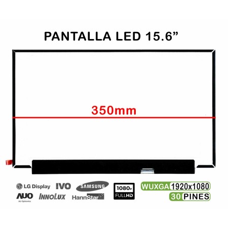 Ecrã LED de 15.6" para Portatil B156Han02.4 Nv156Fhm-N45 N156Hga-Ea3 Rev.C1 N156Hga-Ea3 Rev.C2 FHD