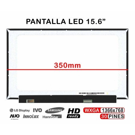 Ecrã LED de 15.6" para Portatil B156Xtn08.1 Hw0A Nt156Whm-N49 Nt156Whm-N34