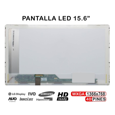 Ecrã LED de 15.6" para Portatil LP156Wh2 LP156Wh4 LTN156At02 B156Wx02 V.2