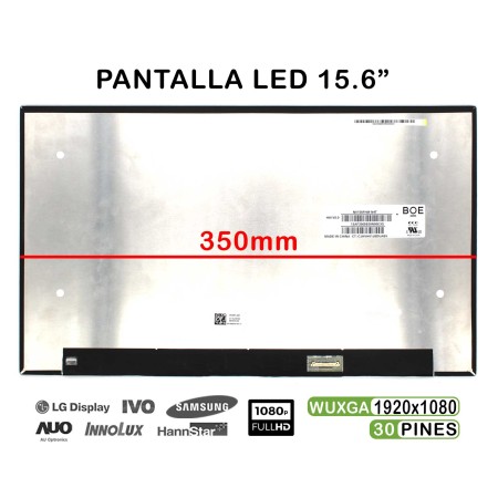 Ecrã LED de 15.6" para Portatil Nv156Fhm-N4M Nv156Fhm-N4H FHD 350mm