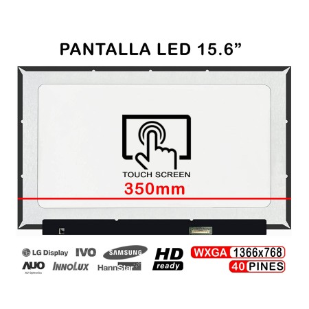 Ecrã LED Tátil de 15.6" para Portatil Nt156Whm-T03 40 Pines