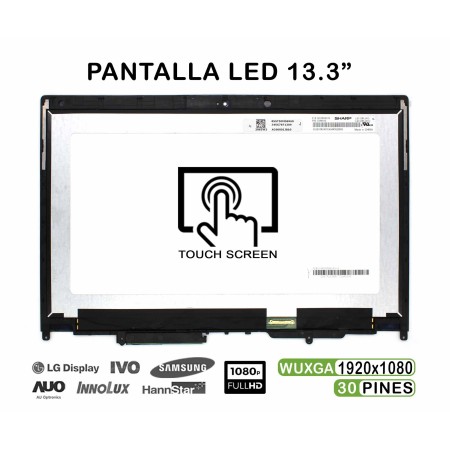 Ecrã com Tátil de 13.3" para Portatil Lenovo ThinkPad X380 Yoga 20Lh FHD 02Da168