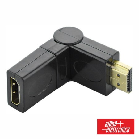 Ficha Adaptadora Hdmi Fêmea / Macho Rotativa 180°