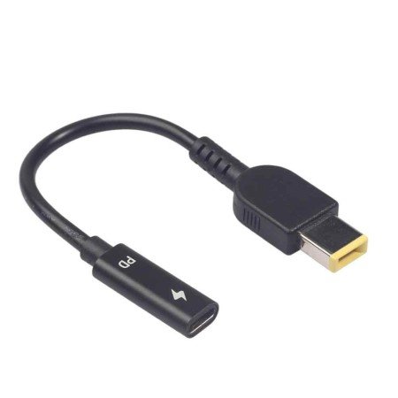 Adaptador USB-C Fêmea a Square Macho 65W de 15Cm