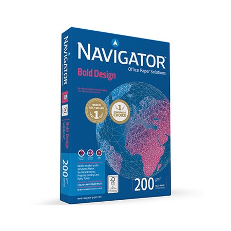 Papel 200gr Fotocopia A4 Navigator Bold Design 1x 150 Folhas