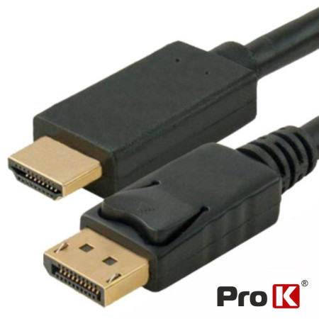 Cabo Displayport Macho / HDMI Macho 3m Pro K